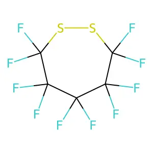 3,3,4,4,5,5,6,6,7,7-Decafluoro-1,2-dithiepane structure