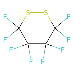 o-Dithiane, 3,3,4,4,5,5,6,6-octafluoro- structure