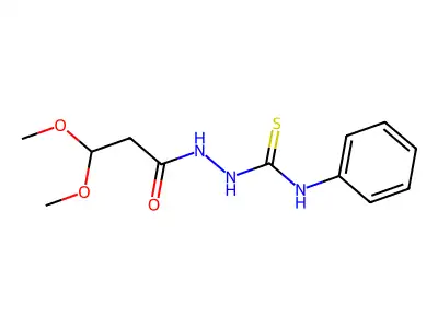 2-(3,3-dimethoxypropanoyl)-N-phenyl-1-hydrazinecarbothioamide structure