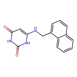 6-(naphthalen-1-ylmethylamino)-1H-pyrimidine-2,4-dione structure
