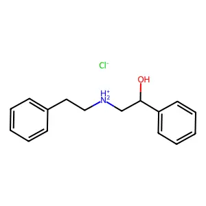 Benzyl alcohol, alpha-(phenethylaminomethyl)-, hydrochloride structure