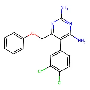 2,4-Pyrimidinediamine, 5-(3,4-dichlorophenyl)-6-(phenoxymethyl)- structure