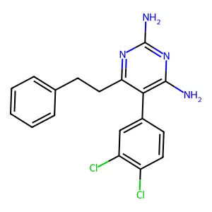 5-(3,4-Dichlorophenyl)-6-(2-phenylethyl)pyrimidine-2,4-diamine structure