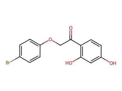 2-(4-Bromophenoxy)-1-(2,4-dihydroxyphenyl)ethanone structure