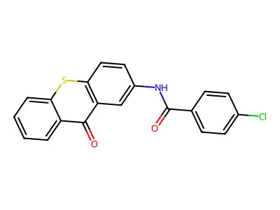 4-chloro-N-(9-oxothioxanthen-2-yl)benzamide structure