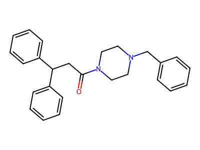 1-(4-Benzylpiperazin-1-yl)-3,3-diphenylpropan-1-one structure