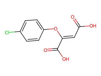 (Z)-2-(4-chlorophenoxy)but-2-enedioic acid structure