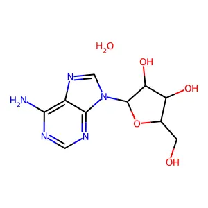 9H-Purin-6-amine, 9-beta-D-arabinofuranosyl-, hydrate (1:1) structure