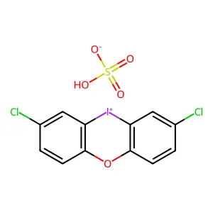 3,7-二氯(碘杂蒽-5-鎓)硫酸氢盐 structure