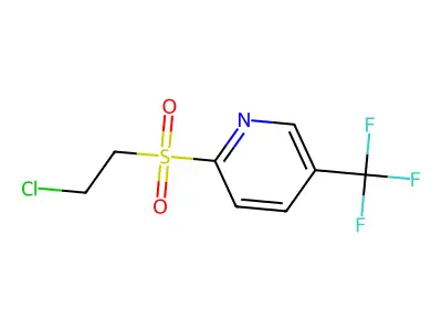 2-[(2-Chloroethyl)sulfonyl]-5-(trifluoromethyl)pyridine structure