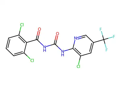 2,6-dichloro-N-[[3-chloro-5-(trifluoromethyl)pyridin-2-yl]carbamoyl]benzamide structure
