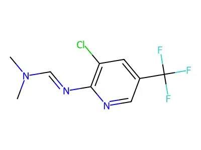 N'-[3-chloro-5-(trifluoromethyl)-2-pyridinyl]-N,N-dimethylmethanimidamide structure
