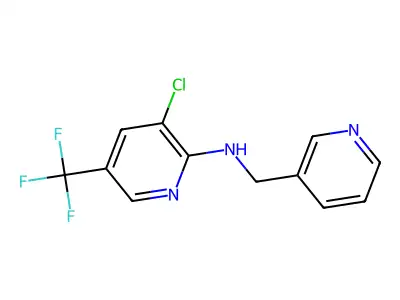 3-chloro-N-(pyridin-3-ylmethyl)-5-(trifluoromethyl)pyridin-2-amine structure