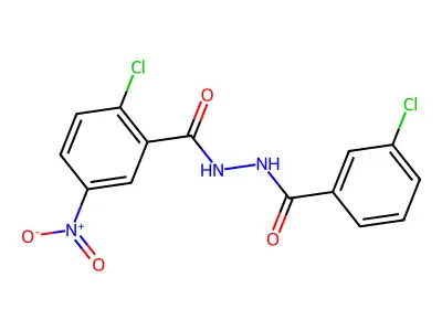 2-chloro-N'-(3-chlorobenzoyl)-5-nitrobenzohydrazide structure