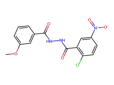 2-chloro-N'-(3-methoxybenzoyl)-5-nitrobenzohydrazide structure