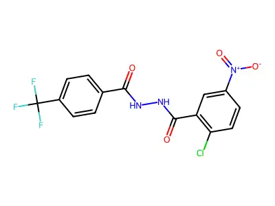 N'1-[4-(trifluoromethyl)benzoyl]-2-chloro-5-nitrobenzene-1-carbohydrazide structure