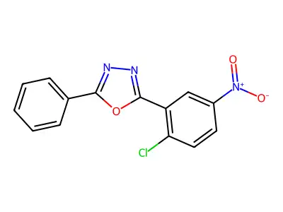 2-(2-Chloro-5-nitrophenyl)-5-phenyl-1,3,4-oxadiazole structure