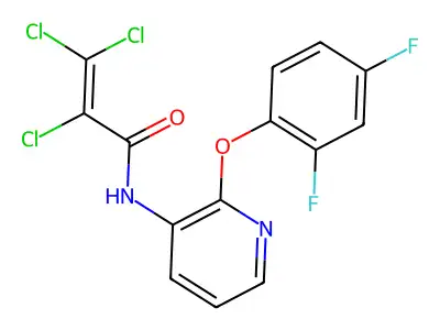 N1-[2-(2,4-difluorophenoxy)-3-pyridyl]-2,3,3-trichloroacrylamide structure