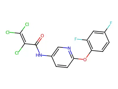 N1-[6-(2,4-difluorophenoxy)-3-pyridyl]-2,3,3-trichloroacrylamide structure