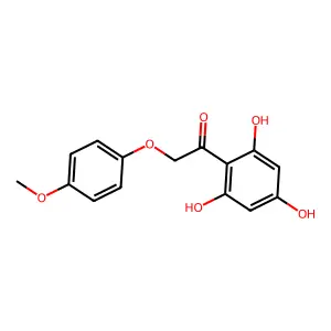 2-(4-Methoxyphenoxy)-1-(2,4,6-trihydroxyphenyl)ethanone structure