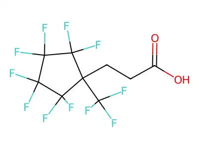 3-[2,2,3,3,4,4,5,5-octafluoro-1-(trifluoromethyl)cyclopentyl]propanoic Acid structure