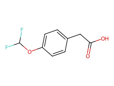 2-[4-(Difluoromethoxy)phenyl]acetic acid structure