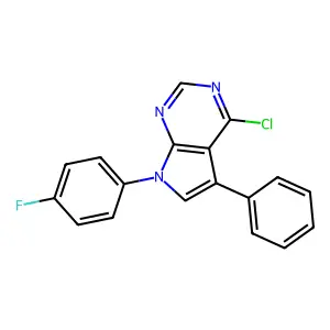 4-Chloro-7-(4-fluoro-phenyl)-5-phenyl-7H-pyrrolo[2,3-d]pyrimidine structure