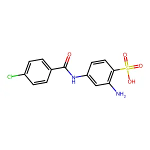 2-Amino-4-[(4-chlorobenzoyl)amino]benzenesulfonic acid structure