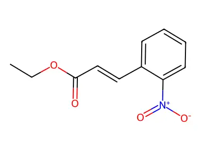 Cinnamic acid, o-nitro-, ethyl ester structure