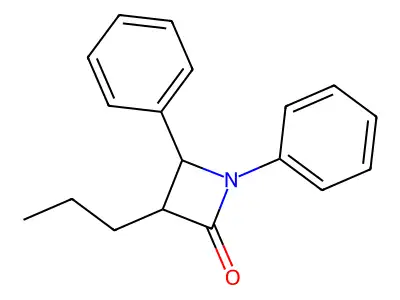 1,4-Diphenyl-3-propyl-2-azetidinone structure
