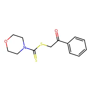 2-Oxo-2-phenylethyl morpholine-4-carbodithioate structure