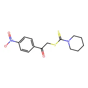 2-{4-Nitrophenyl}-2-oxoethyl 1-piperidinecarbodithioate structure