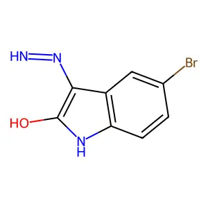 5-Bromoindole-2,3-dione 3-hydrazone structure