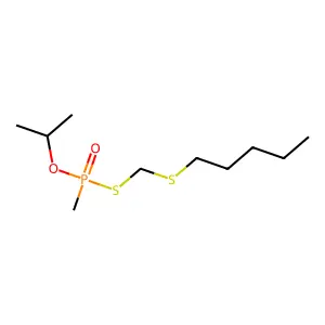 1-[[Methyl(propan-2-yloxy)phosphoryl]sulfanylmethylsulfanyl]pentane structure