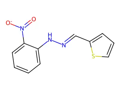 2-nitro-N-(thiophen-2-ylmethylideneamino)aniline structure