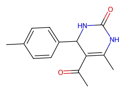 5-Acetyl-6-methyl-4-p-tolyl-3,4-dihydro-1H-pyrimidin-2-one structure