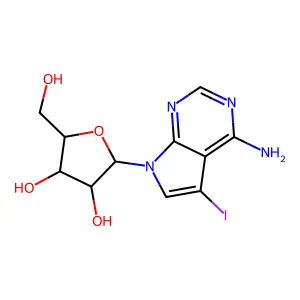 7-碘-7-脱氮-D-鸟苷 structure