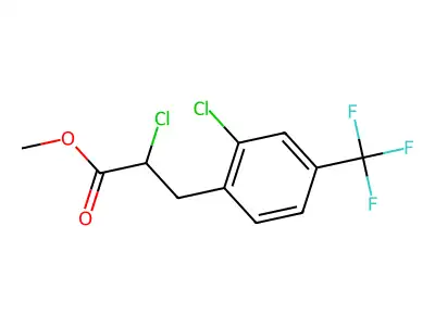 Methyl 2-chloro-3-[2-chloro-4-(trifluoromethyl)phenyl]propanoate structure
