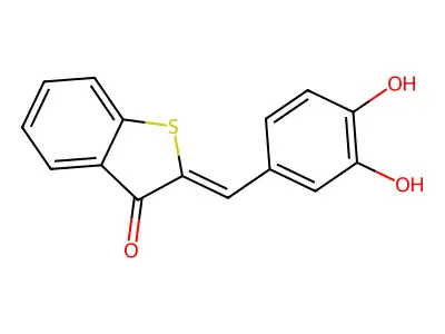 Benzo[b]thiophen-3(2H)-one, 2-[(3,4-dihydroxyphenyl)methylene]- structure