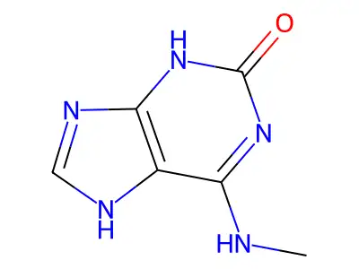 2-Hydroxy-6-methylaminopurine structure