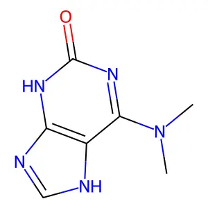 Purin-2-ol, 6-dimethylamino- structure