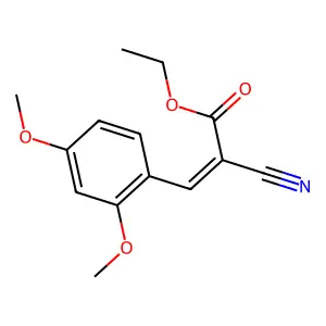 ethyl (2E)-2-cyano-3-(2,4-dimethoxyphenyl)-2-propenoate structure