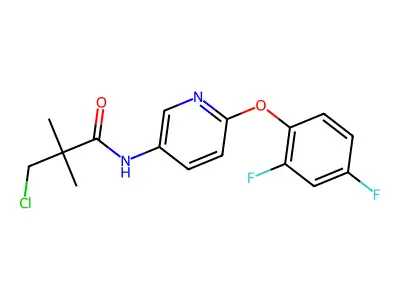 N1-[6-(2,4-Difluorophenoxy)-3-Pyridyl]-3-Chloro-2,2-Dimethylpropanamide structure
