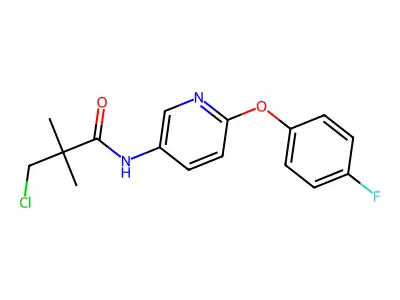 N1-[6-(4-Fluorophenoxy)-3-Pyridyl]-3-Chloro-2,2-Dimethylpropanamide structure