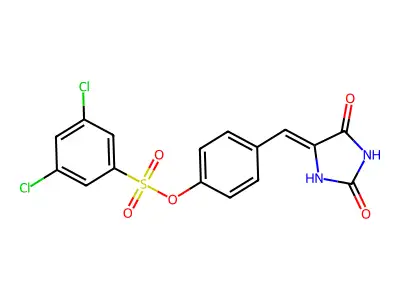 4-[(2,5-Dioxo-4-imidazolidinylidene)methyl]phenyl 3,5-dichlorobenzenesulfonate structure