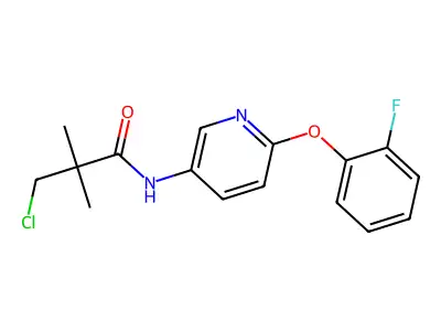 N1-[6-(2-Fluorophenoxy)-3-Pyridyl]-3-Chloro-2,2-Dimethylpropanamide structure