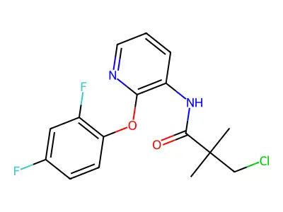 N1-[2-(2,4-Difluorophenoxy)-3-Pyridyl]-3-Chloro-2,2-Dimethylpropanamide structure