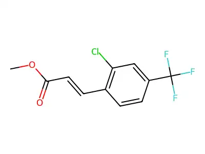 Methyl 3-[2-chloro-4-(trifluoromethyl)phenyl]prop-2-enoate structure