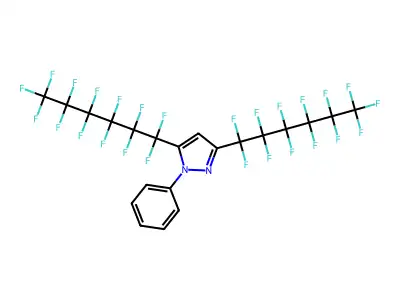 1-Phenyl-3,5-bis(1,1,2,2,3,3,4,4,5,5,6,6,6-tridecafluorohexyl)pyrazole structure