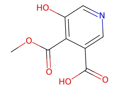 5-Hydroxy-4-(methoxycarbonyl)nicotinic acid structure